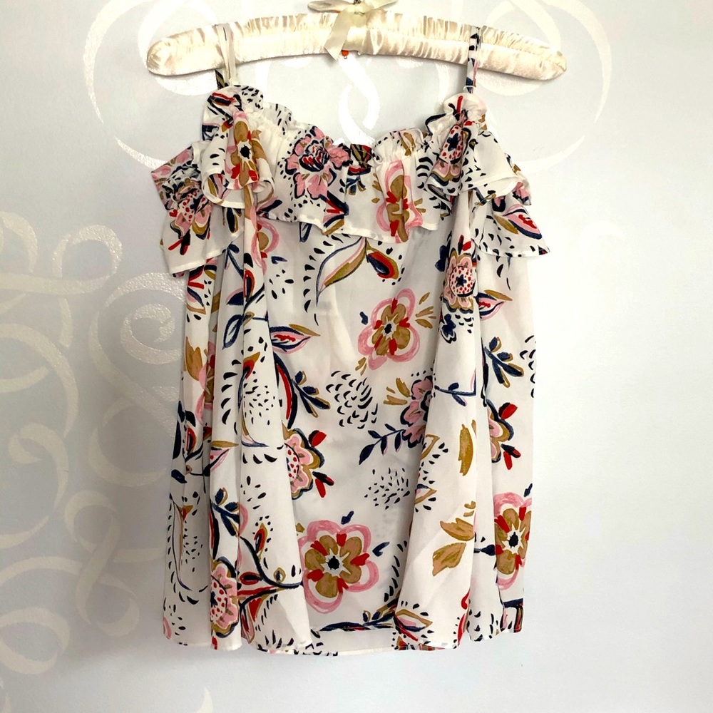 Women’s chiffon open shoulder blouse